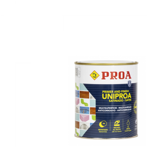 Tinta multiaderente à base de água. UNIPROA. branco