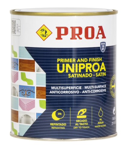 Tinta multiaderente à base de água. UNIPROA. branco