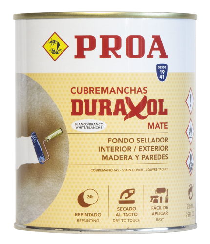 Fundo mate aparelho sintético. DURAXOL. branco