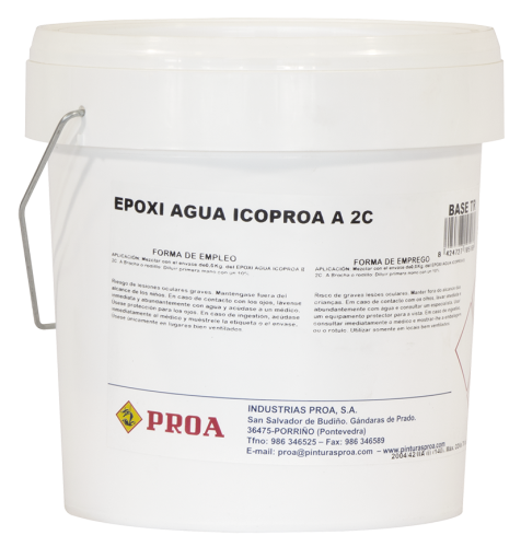Epóxi aquoso Icoproa. Brilhante.  ral 9010