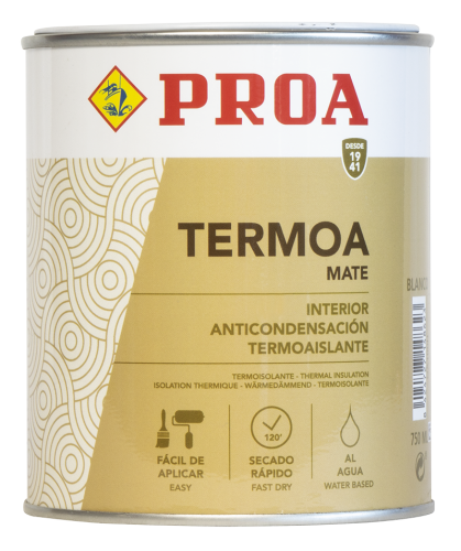 TERMOA. Tinta anticondensação termoisolante. Mate. branco