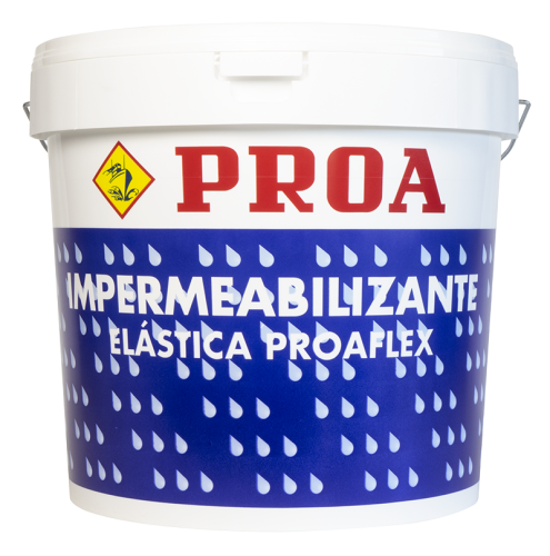 Impermeabilizante elástica fibrada para fachadas. PROAFLEX. branco