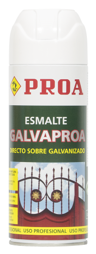 GALVAPROA. Esmalte direto sobre galvanizado. Acetinado. Spray. Pintar galvanizado sem necessidade de primário. branco