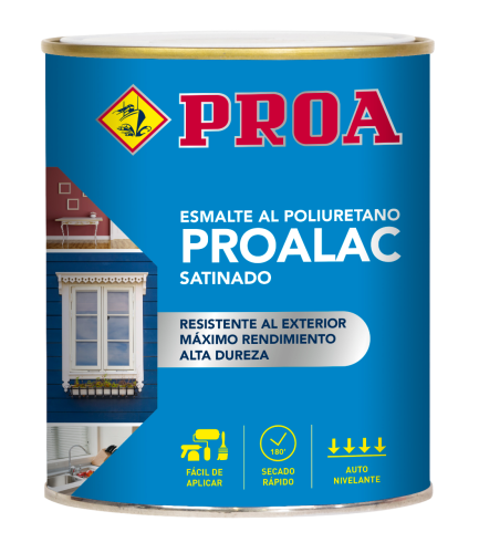 Esmalte laca ao poliuretano. Acetinado. PROALAC. branco