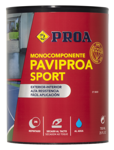 Tinta monocomponente aquosa para pavimentos. Acetinado. PAVIPROA. branco